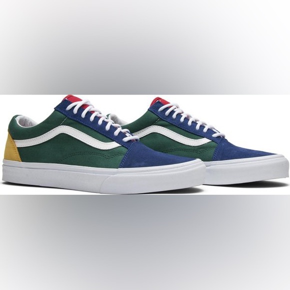 Vans Old Skool Yacht Club Multi-Color Blue Green Red Yellow GUC US Men 11 - Picture 2 of 9